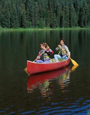 Canoe ride; Actual size=130 pixels wide